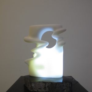 水月(私人收藏) 28x15x8cm 白玉大理石