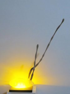 搖曳 60x20x15cm 黃玉石 檜木