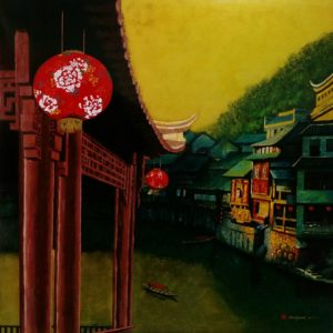 映古照今-漆畫-80x80公分-2017