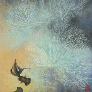《一隅》 27x35 cm 礦物顏料 雲肌麻紙