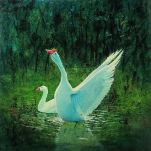 展翅-漆畫-30x30公分-2015